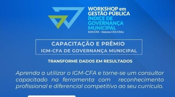 Workshop em Gestão Pública — CRA-RR e CFA, Participe!